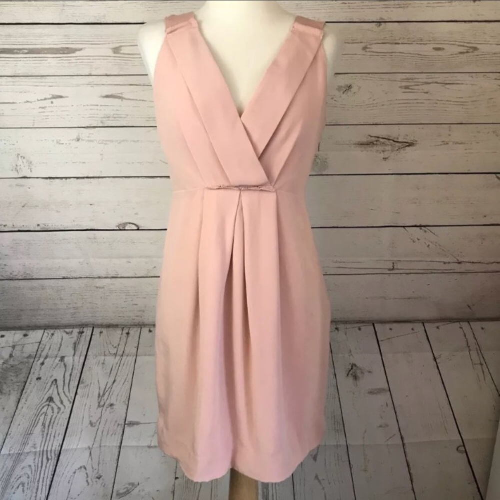 J crew blush bridesmaid dress